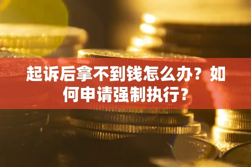 北京起诉后拿不到钱怎么办？如何申请强制执行？