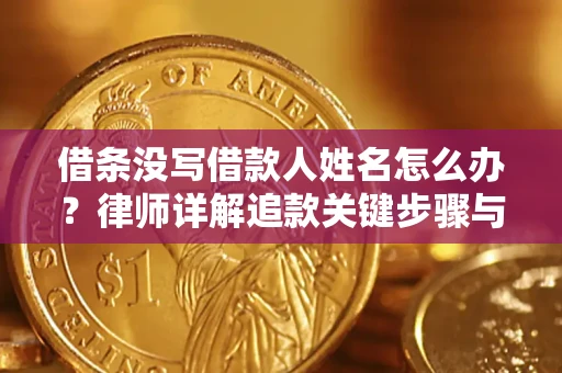 北京借条没写借款人姓名怎么办？律师详解追款关键步骤与证据链构建